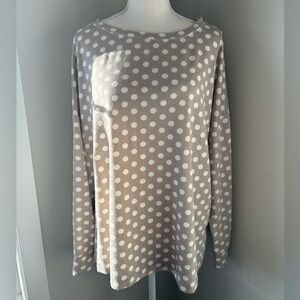 Joe Fresh x Jillian Harris Grey Polka Dot PJ Sweater Size 1X